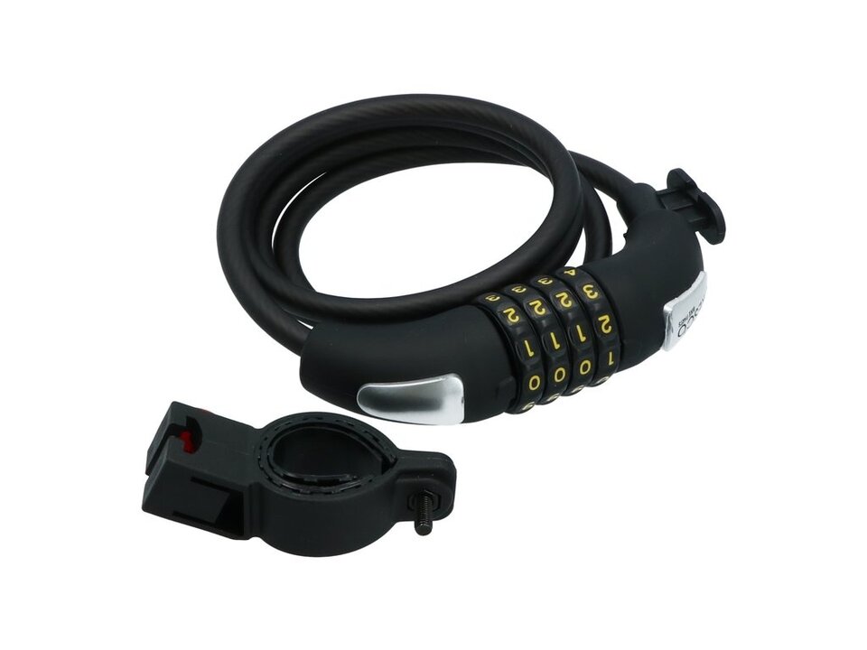 Dresco Code Kabelslot 120/8 -Cijferslot / Spiraalslot - 120 CM - Met Houder