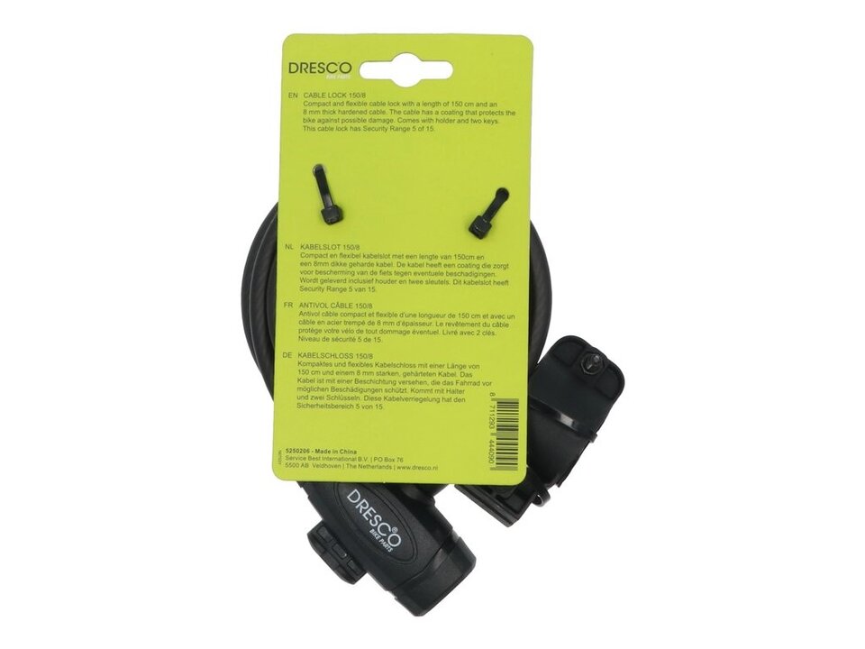 Dresco Kabelslot 150/8 - 150 CM - Met Houder