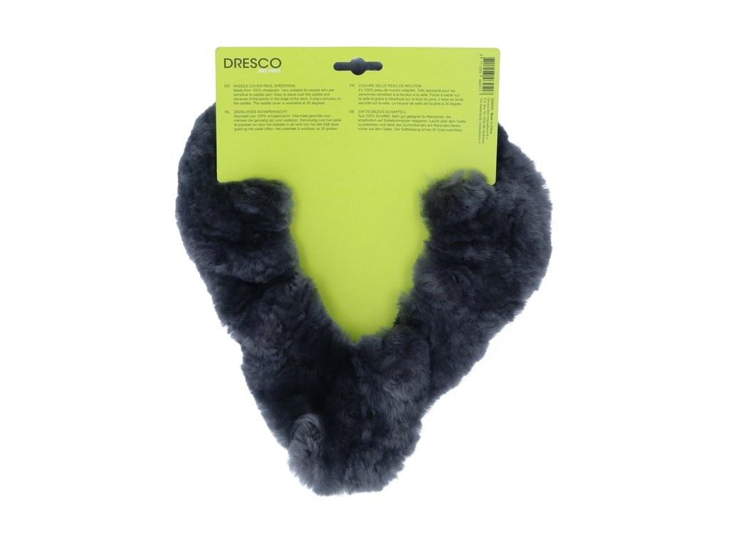 Dresco Zadelhoes Schapenvacht - Zadeldek Grijs
