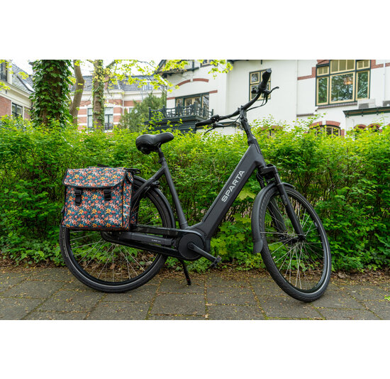 Voltano Dubbele Fietstas Floral Fiesta - 38 Liter - Waterdicht Polyester