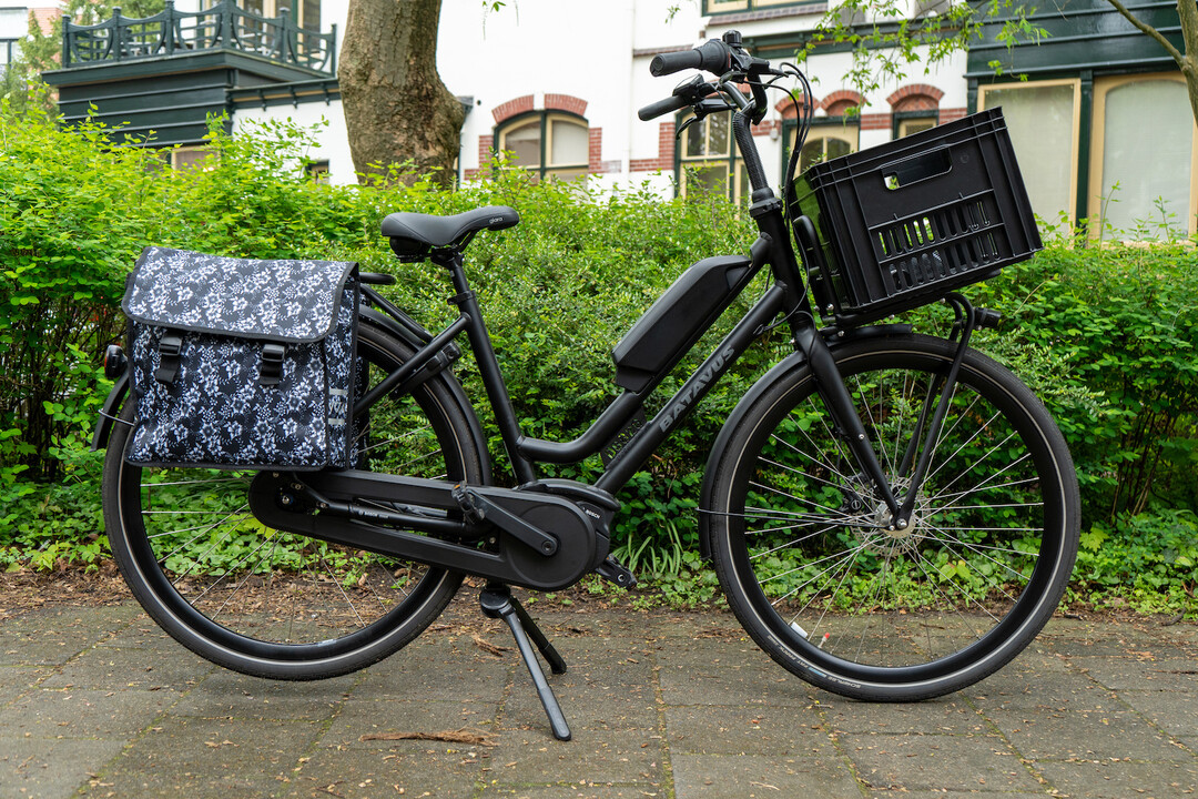 Voltano Dubbele Fietstas Floral Elegance - 38 Liter - Waterdicht Polyester