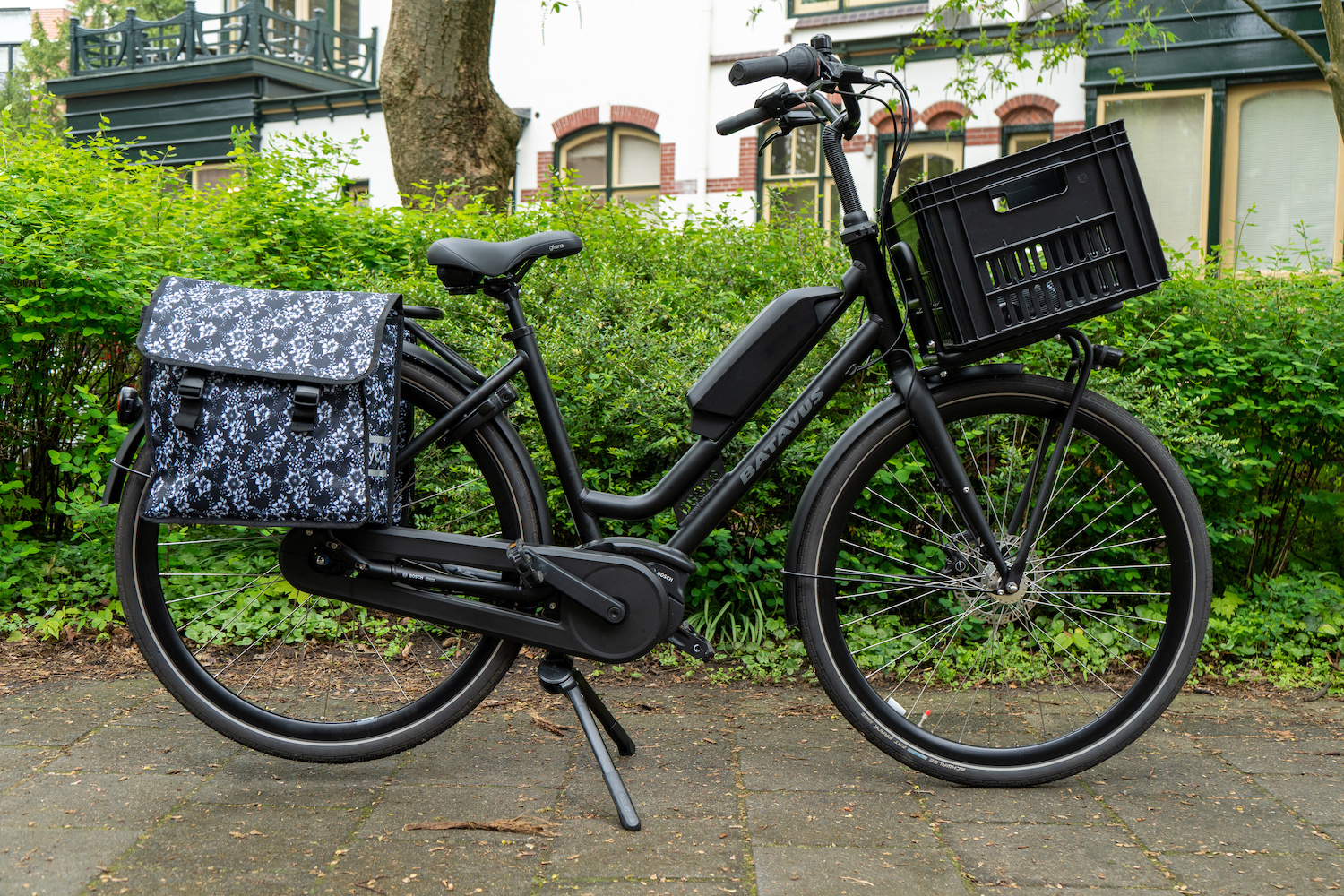 Voltano Dubbele Fietstas Floral Elegance - 38 Liter - Waterdicht Polyester