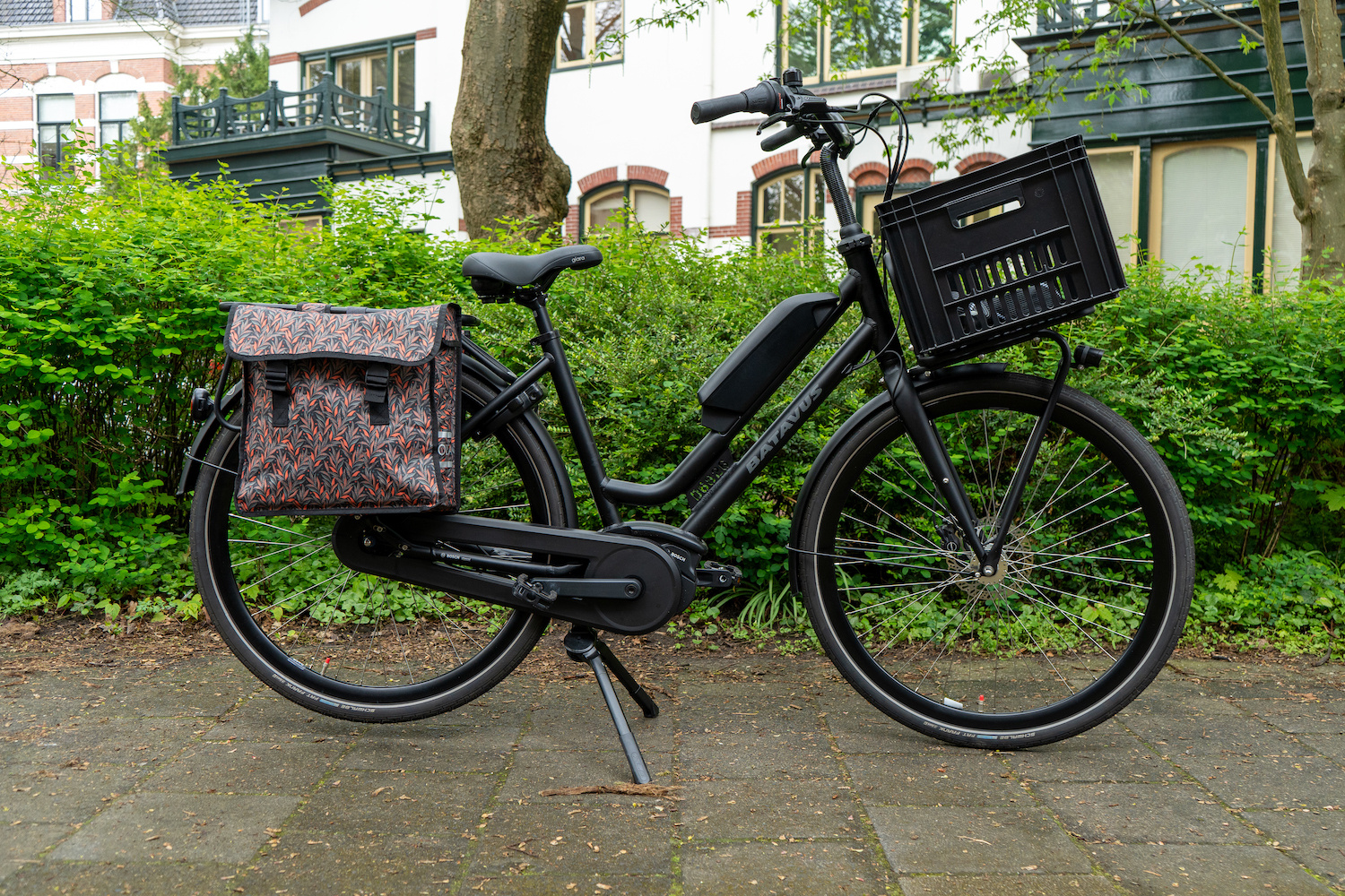 Voltano Dubbele Fietstas Crimson Leaf - 38 Liter - Waterdicht Polyester