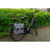 Voltano Dubbele Fietstas Midnight Blossom - 38 Liter - Waterdicht Polyester