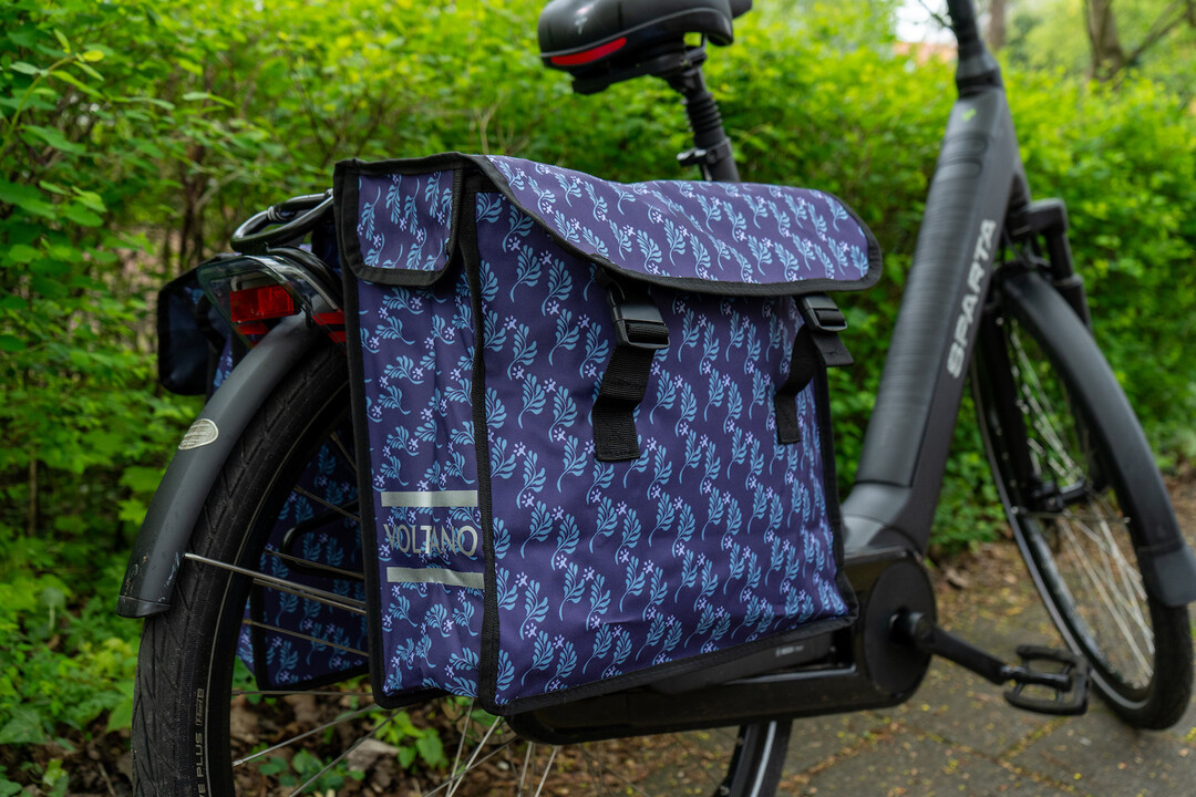 Voltano Dubbele Fietstas Purple Passion - 38 Liter - Waterdicht Polyester