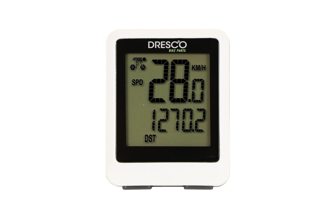 Dresco Fietscomputer - Wit - 12 Functies