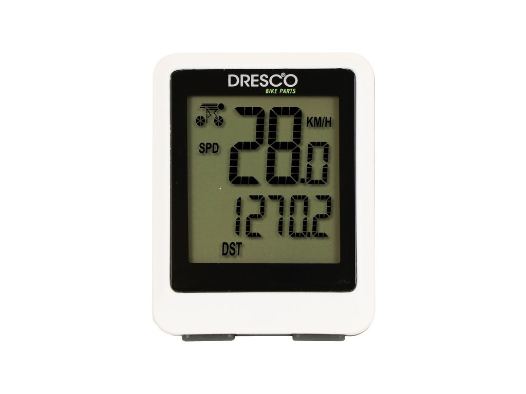 Dresco Fietscomputer - Wit - 12 Functies