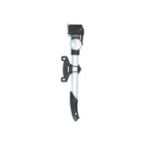 Dresco Mini Pomp Met Manometer - Fietspomp Met Bevestigingsbeugel - Zwart / Grijs