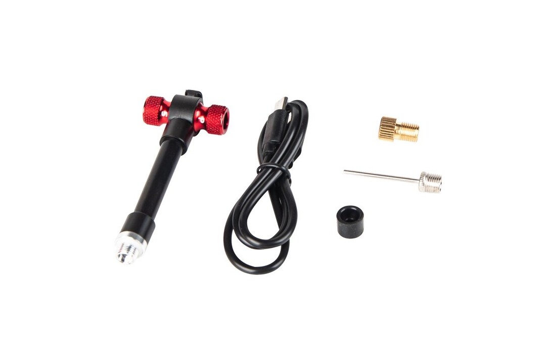 Dresco Elektrische Fietspomp Compact – 125 PSI / 8.6 Bar – USB-C Oplaadbaar – Voor Fiets, Motor en Bal - Zwart