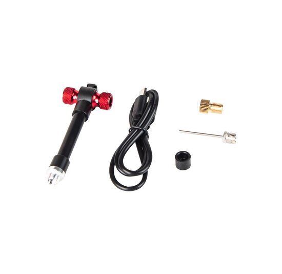 Dresco Elektrische Fietspomp Compact – 125 PSI / 8.6 Bar – USB-C Oplaadbaar – Voor Fiets, Motor en Bal - Zwart