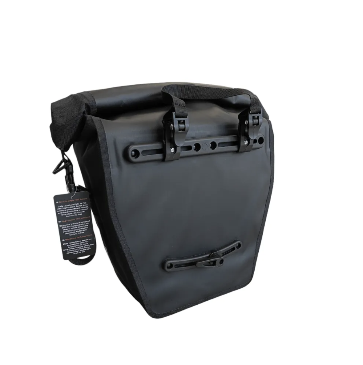 Bagoo Enkele Fietstas Pakaftas Zwart - 22 Liter - Bisonyl