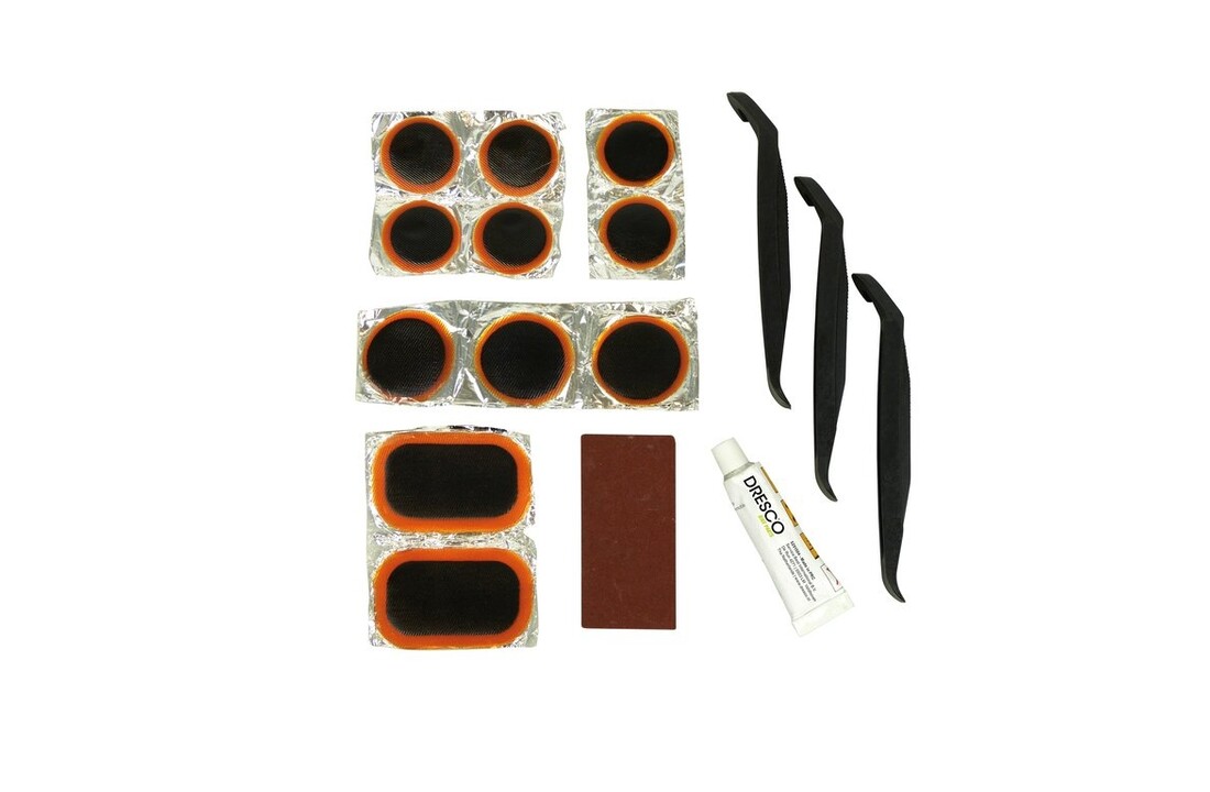 Dresco Fietsbandenreparatieset - Reparatieset Fiets - 17-delig