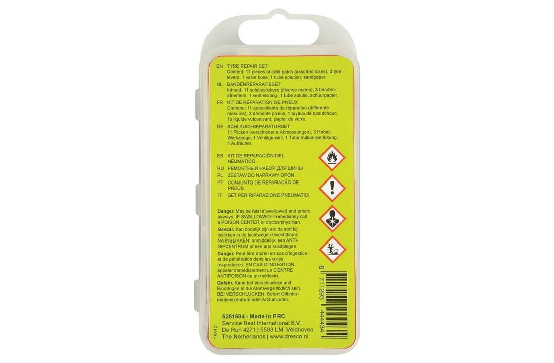 Dresco Fietsbandenreparatieset - Reparatieset Fiets - 17-delig