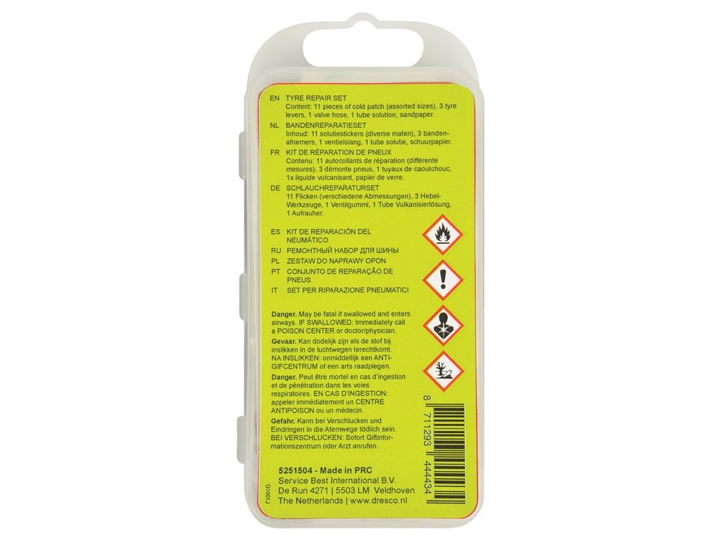 Dresco Fietsbandenreparatieset - Reparatieset Fiets - 17-delig