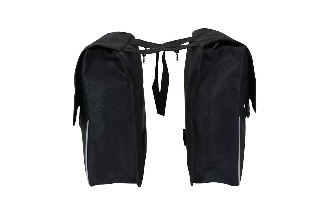 Dresco Dubbele Fietstas Shopper - 26 Liter - Zwart