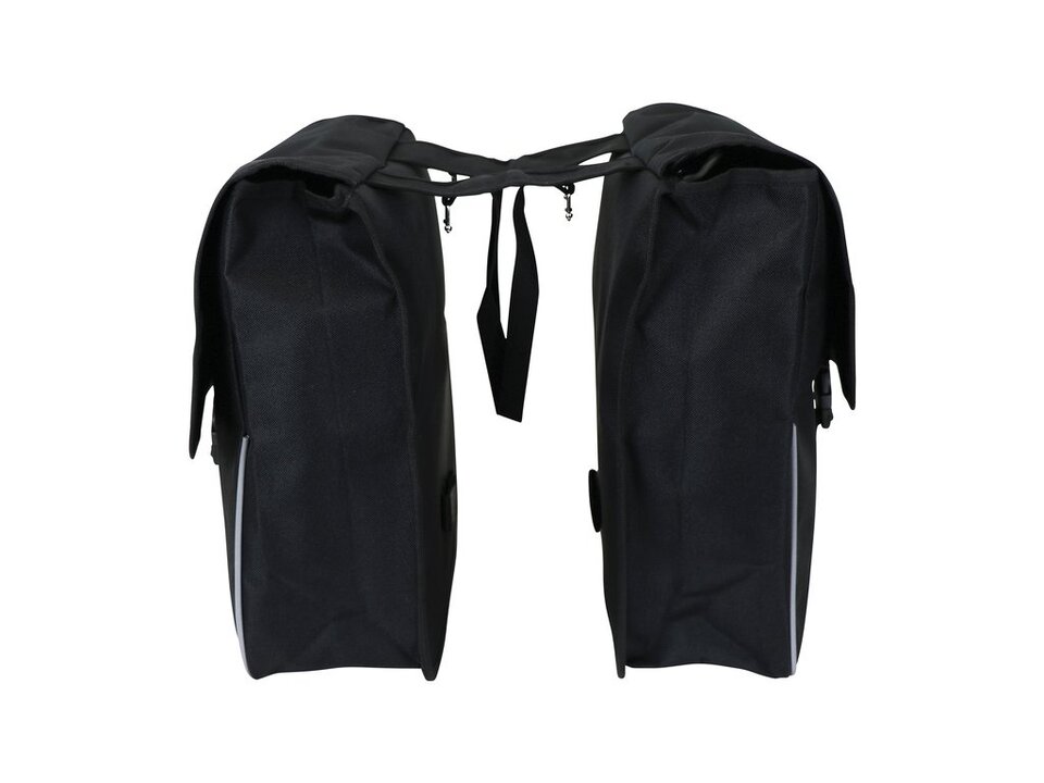 Dresco Dubbele Fietstas Shopper - 26 Liter - Zwart