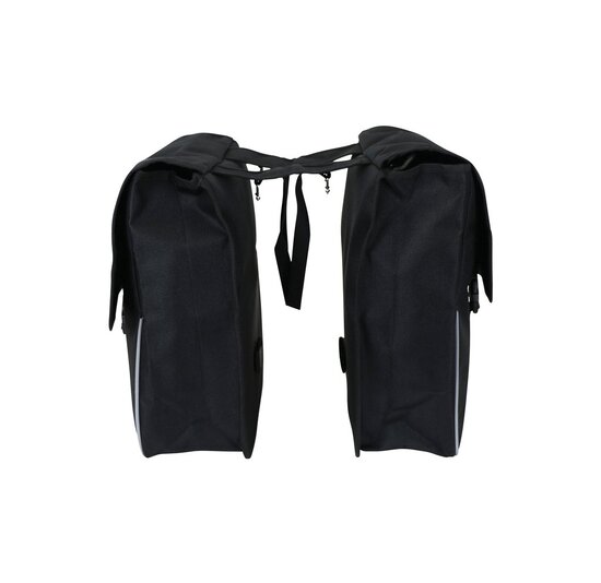 Dresco Dubbele Fietstas Shopper - 26 Liter - Zwart