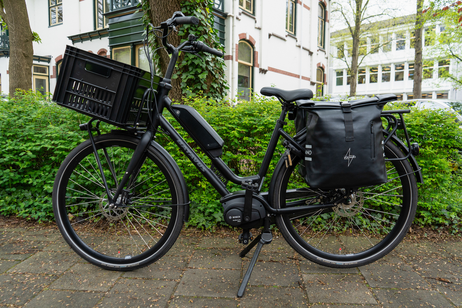 Voltano Dubbele Fietstas Rolltop E-bike Pro - Zwart - 48 Liter - 100% Waterdicht