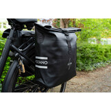Voltano Dubbele Fietstas Rolltop E-bike Pro - Zwart - 48 Liter - 100% Waterdicht