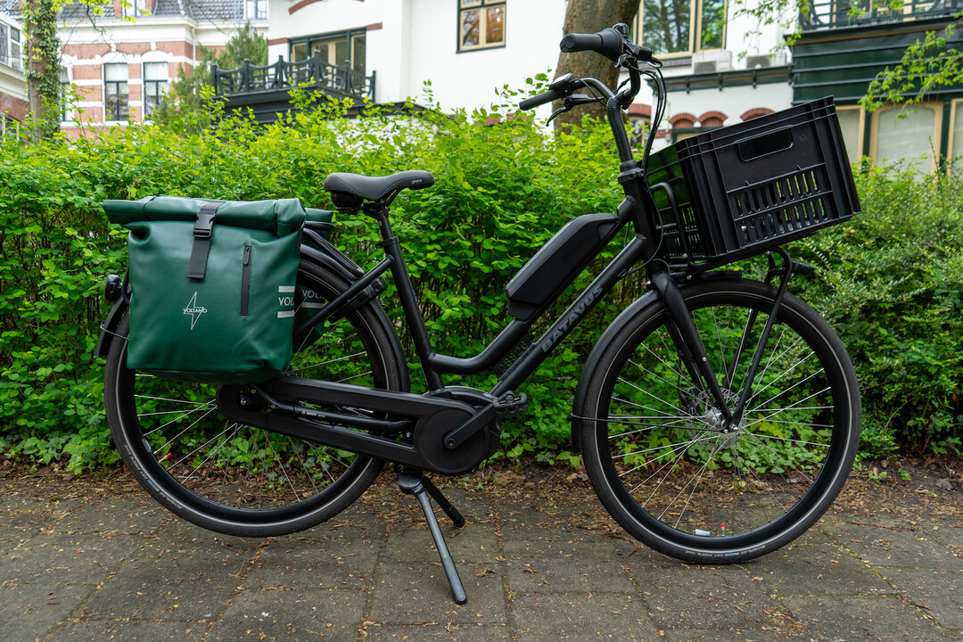 Voltano Dubbele Fietstas Rolltop E-bike Pro - Olijf Groen - 48 Liter - 100% Waterdicht