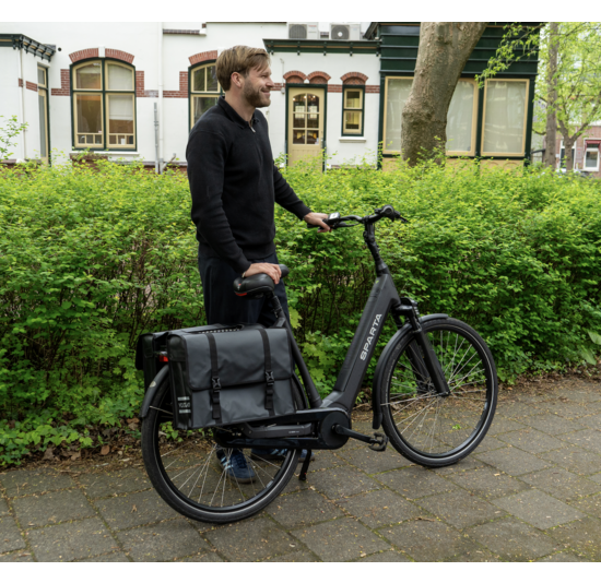 Voltano Dubbele Fietstas XL - Tarpaulin - 100% Waterdicht en Slijtvast - 48 Liter - Zwart