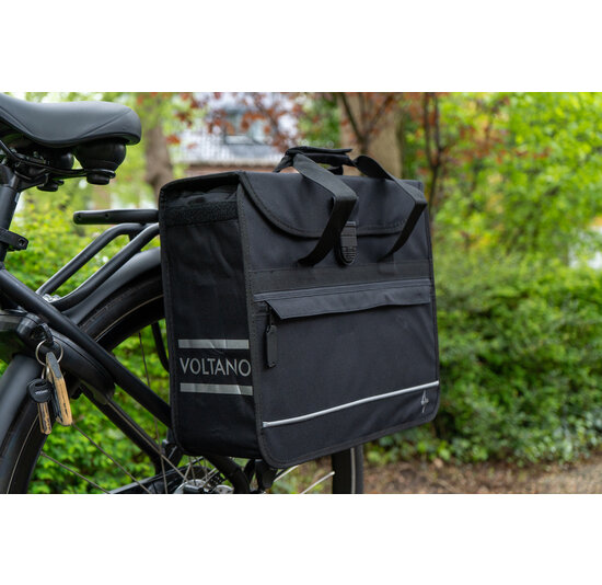 Voltano Voorgevormde Enkele Fietstas / Pakaftas - Zwart - 17L