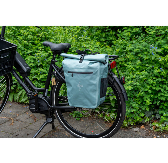 Voltano Luxe E-bike Fietstas 28L - Ice Blauw - Pakaftas Met Laptop Vak - 100% Waterdicht
