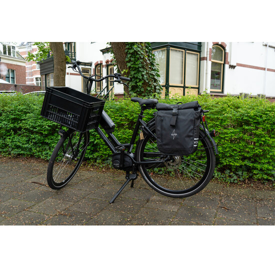 Voltano Journey Luxe Fietstas 28L - Zwart - Laptopvak - Enkele Pakaftas