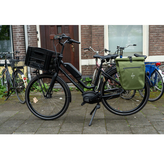 Voltano Luxe E-bike Fietstas 28L - Mos Groen - Pakaftas Met Laptop vak - 100% Waterdicht