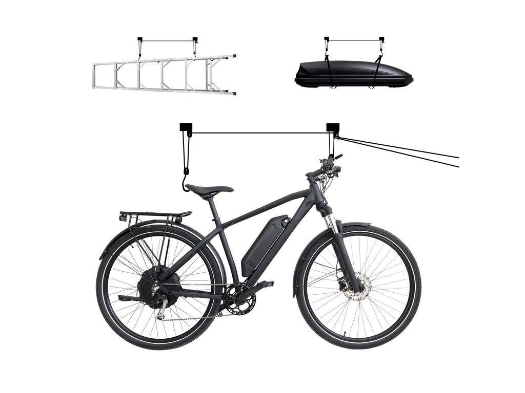 Dresco Fietslift Heavy Duty - Zwart - Ophangsysteem Fiets Tot 57 KG