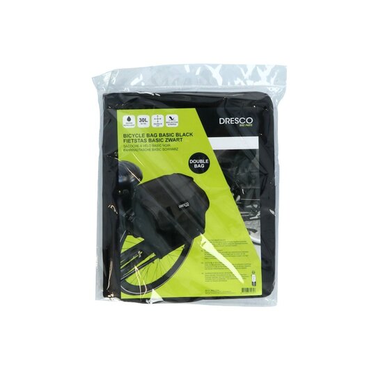 Dresco Dubbele Fietstas Basic - 30 Liter - Zwart