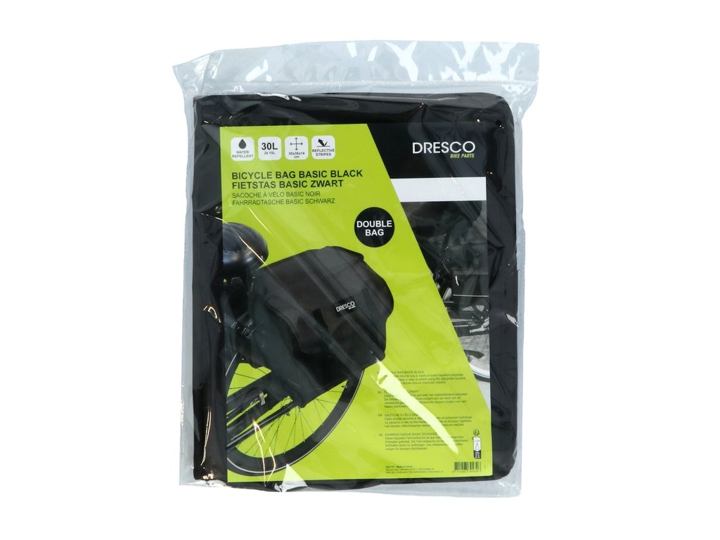 Dresco Dubbele Fietstas Basic - 30 Liter - Zwart