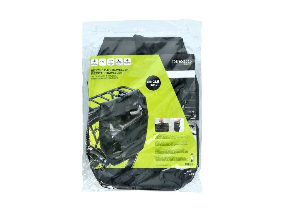 Dresco Enkele Fietstas Traveller - 15 Liter - Zwart