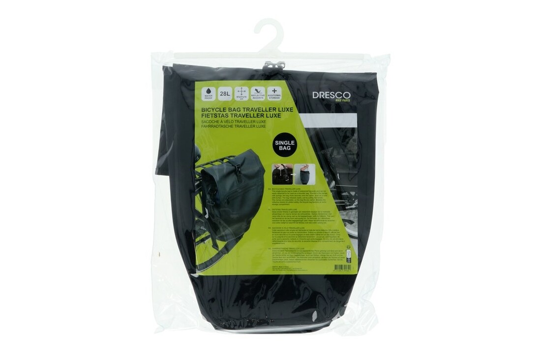 Dresco Enkele Fietstas Traveller Luxe - 28 Liter - Zwart