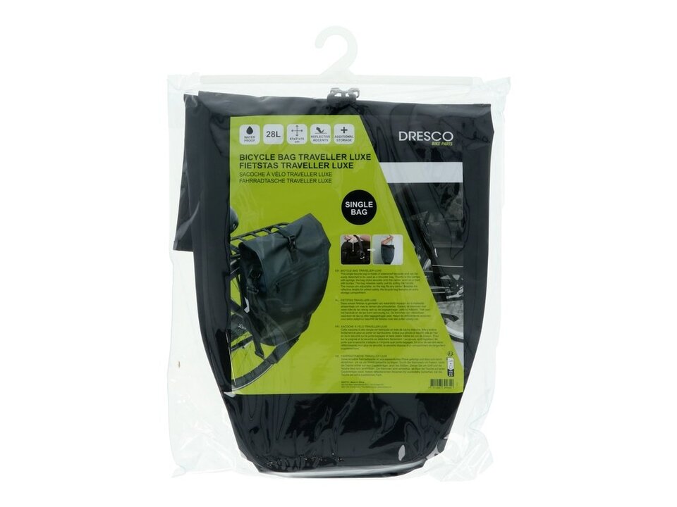 Dresco Enkele Fietstas Traveller Luxe - 28 Liter - Zwart