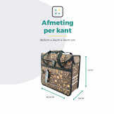 Voltano Voorgevormde Enkele Fietstas / Pakaftas - Black Leaves - 17L