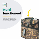 Voltano Voorgevormde Enkele Fietstas / Pakaftas - Black Leaves - 17L