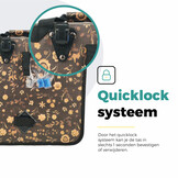 Voltano Voorgevormde Enkele Fietstas / Pakaftas - Black Leaves - 17L