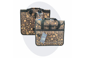 Voltano Voorgevormde Enkele Fietstas / Pakaftas - Black Leaves - 17L