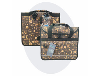 Voltano Voorgevormde Enkele Fietstas / Pakaftas - Black Leaves - 17L