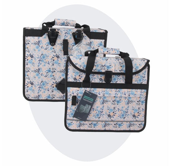 Voltano Voorgevormde Enkele Fietstas / Pakaftas - Light Flowers- 17L