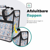 Voltano Voorgevormde Enkele Fietstas / Pakaftas - Light Flowers- 17L
