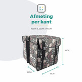 Voltano Dubbele Fietstas XXL - Pink Elegance - 60 Liter - Afstandhouder Optie