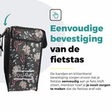 Voltano Dubbele Fietstas XXL - Pink Elegance - 60 Liter - Afstandhouder Optie