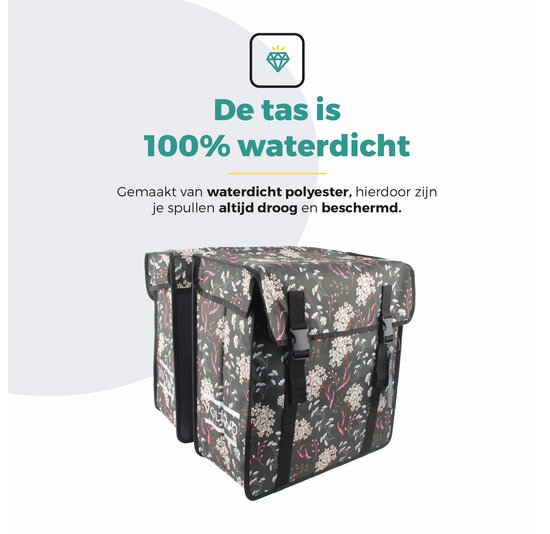 Voltano Dubbele Fietstas XXL - Pink Elegance - 60 Liter - Afstandhouder Optie