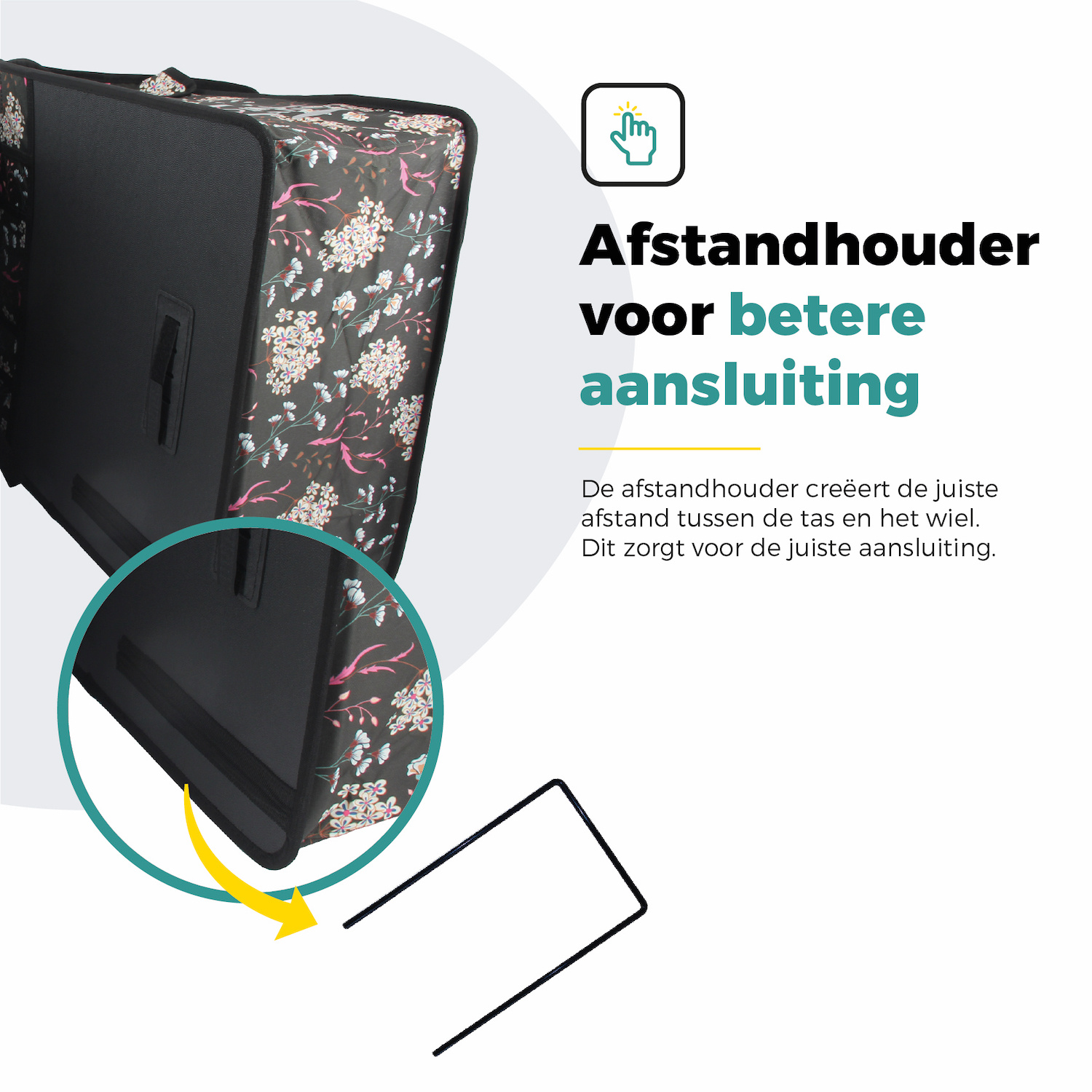 Voltano Dubbele Fietstas XXL - Pink Elegance - 60 Liter - Afstandhouder Optie