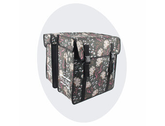 Voltano Dubbele Fietstas XXL - Pink Elegance - 60 Liter - Afstandhouder Optie