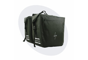 Voltano Dubbele Fietstas Rolltop Intense Green - 48 Liter - 100% Waterdicht