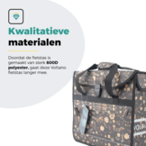 Voltano Voorgevormde Enkele Fietstas / Pakaftas - Black Leaves - 17L