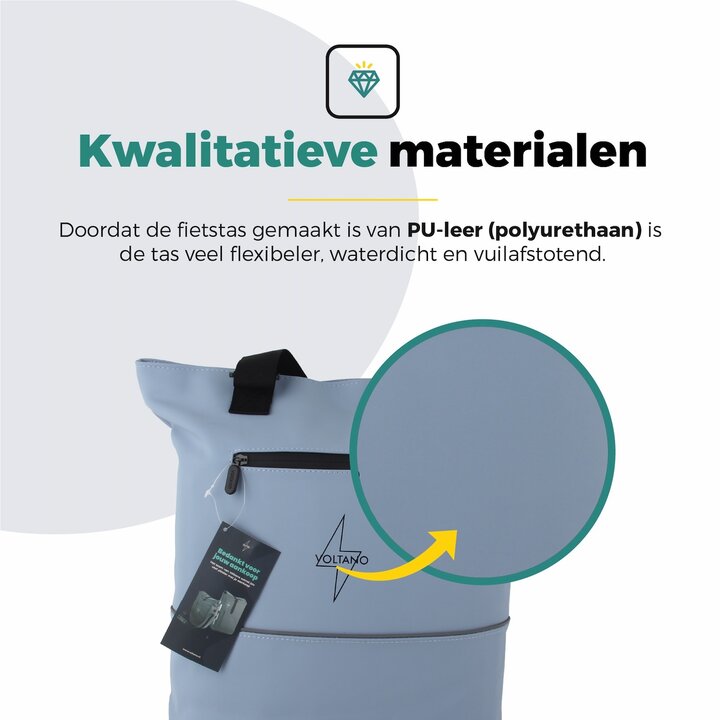 Voltano E-bike City Shopper - Ice Blauw - 22 Liter